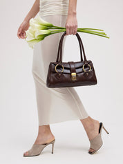Borsa Baguette in cuoio - Moro | Da Simo