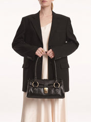 Borsa Baguette in cuoio - Nero | Da Simo