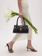 Borsa Baguette in cuoio - Blu | Da Simo