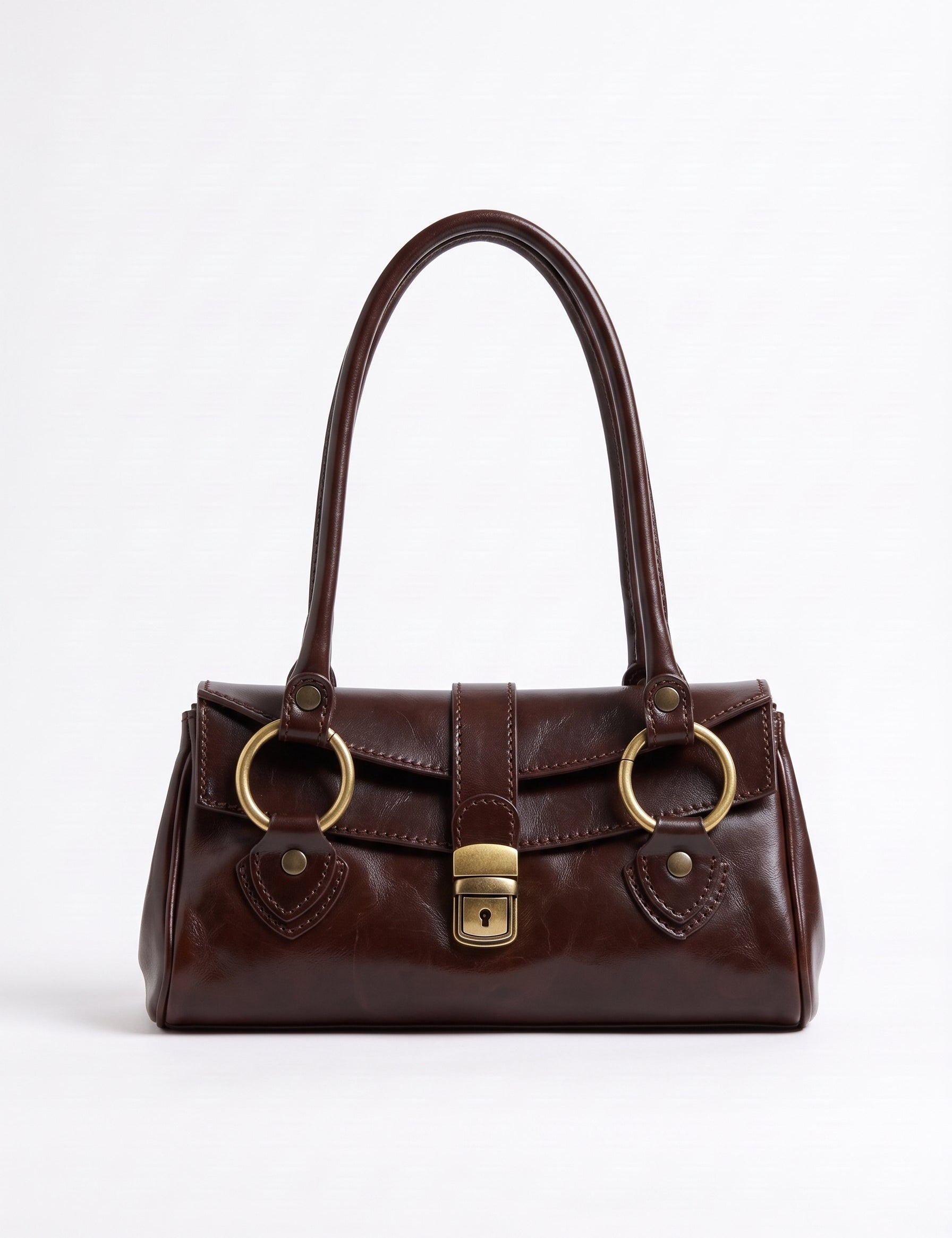 Borsa Baguette in cuoio - Moro | Da Simo