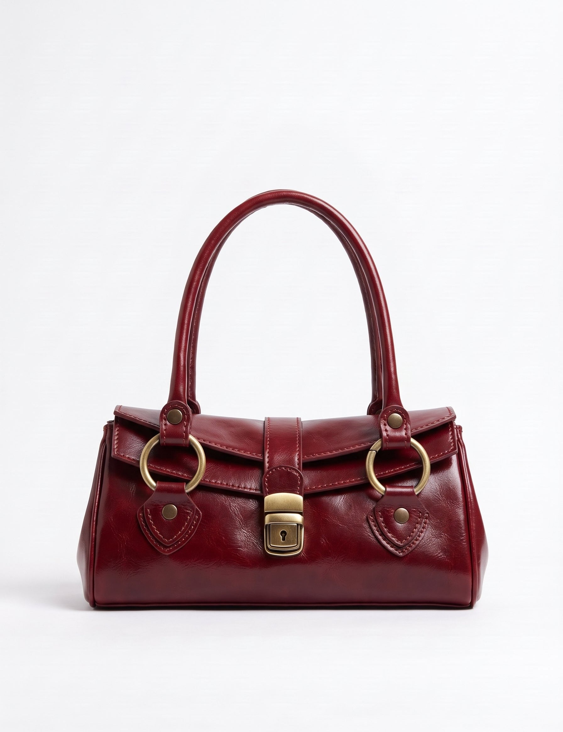 Borsa Baguette in cuoio - Rosso | Da Simo