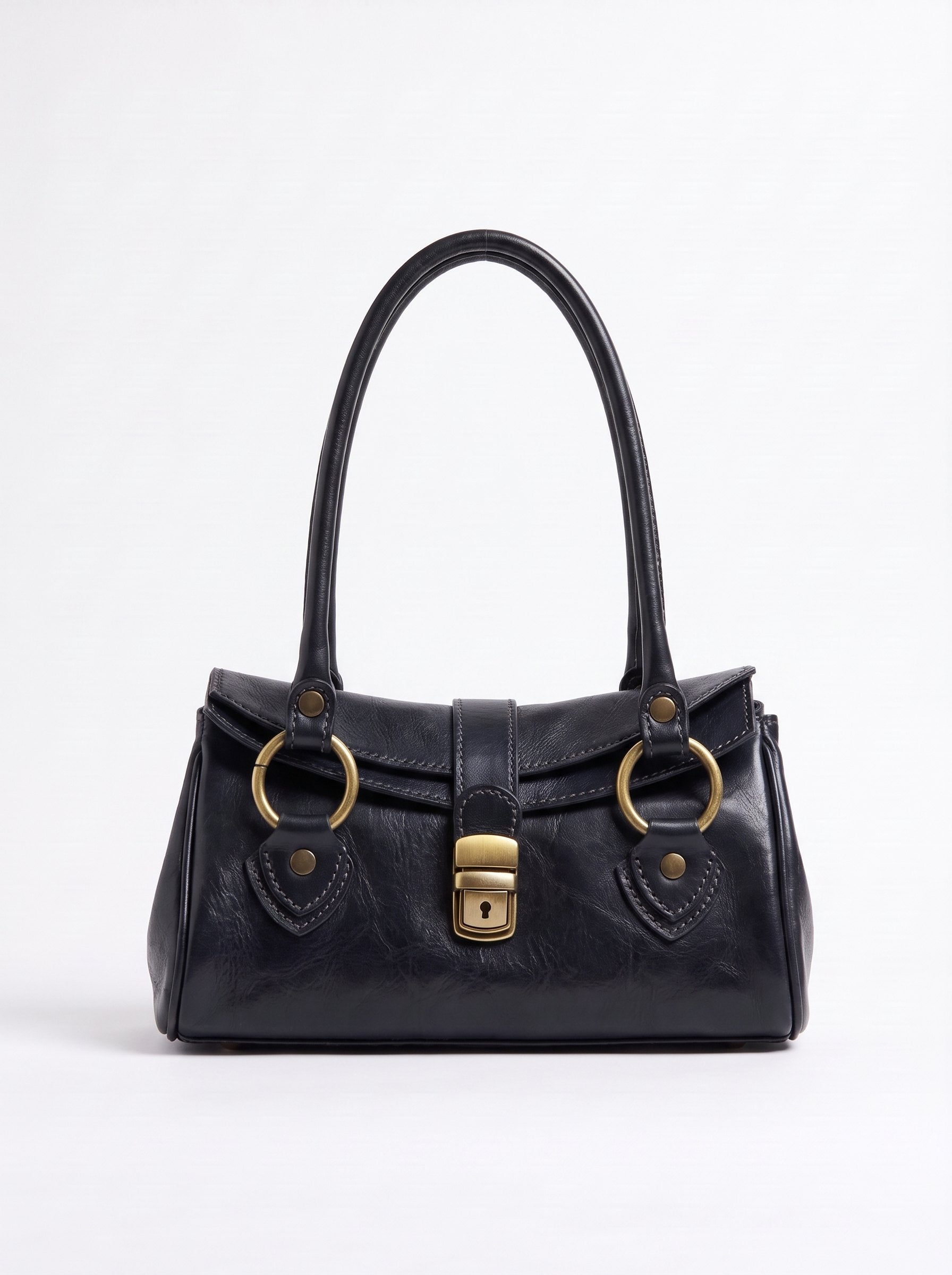 Borsa Baguette in cuoio - Blu | Da Simo