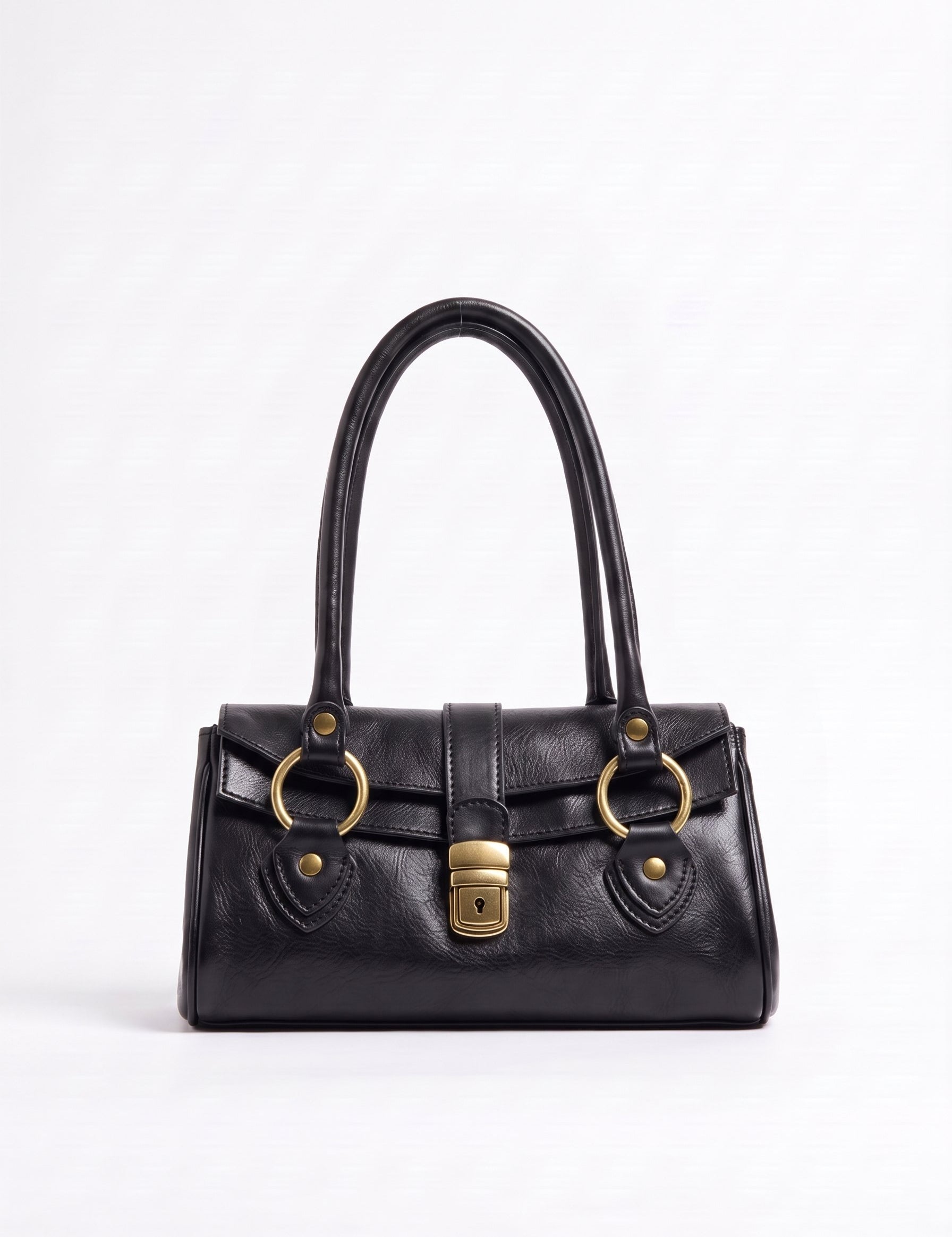 Borsa Baguette in cuoio - Nero | Da Simo
