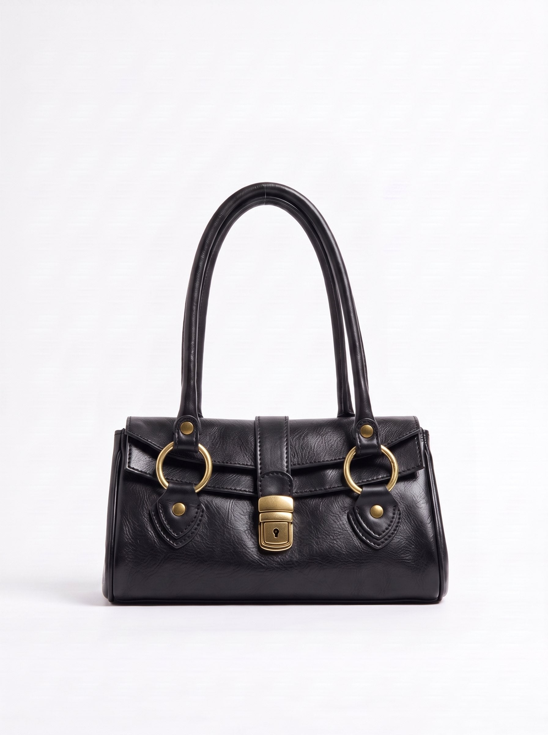 Borsa Baguette in cuoio - Nero | Da Simo