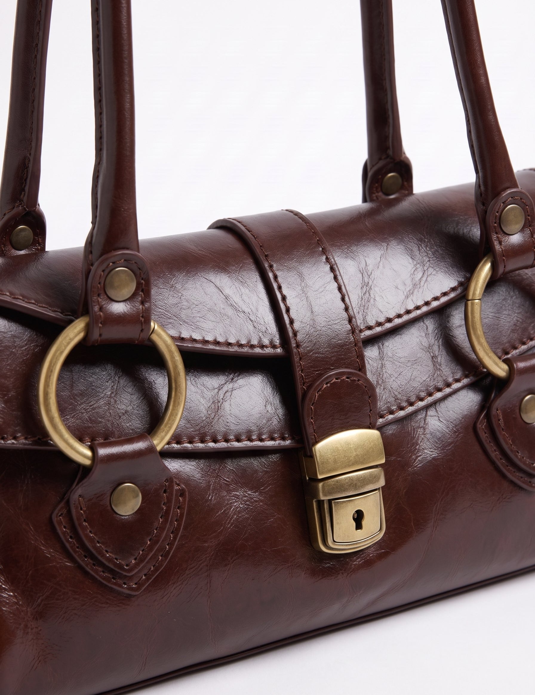 Borsa Baguette in cuoio - Moro | Da Simo