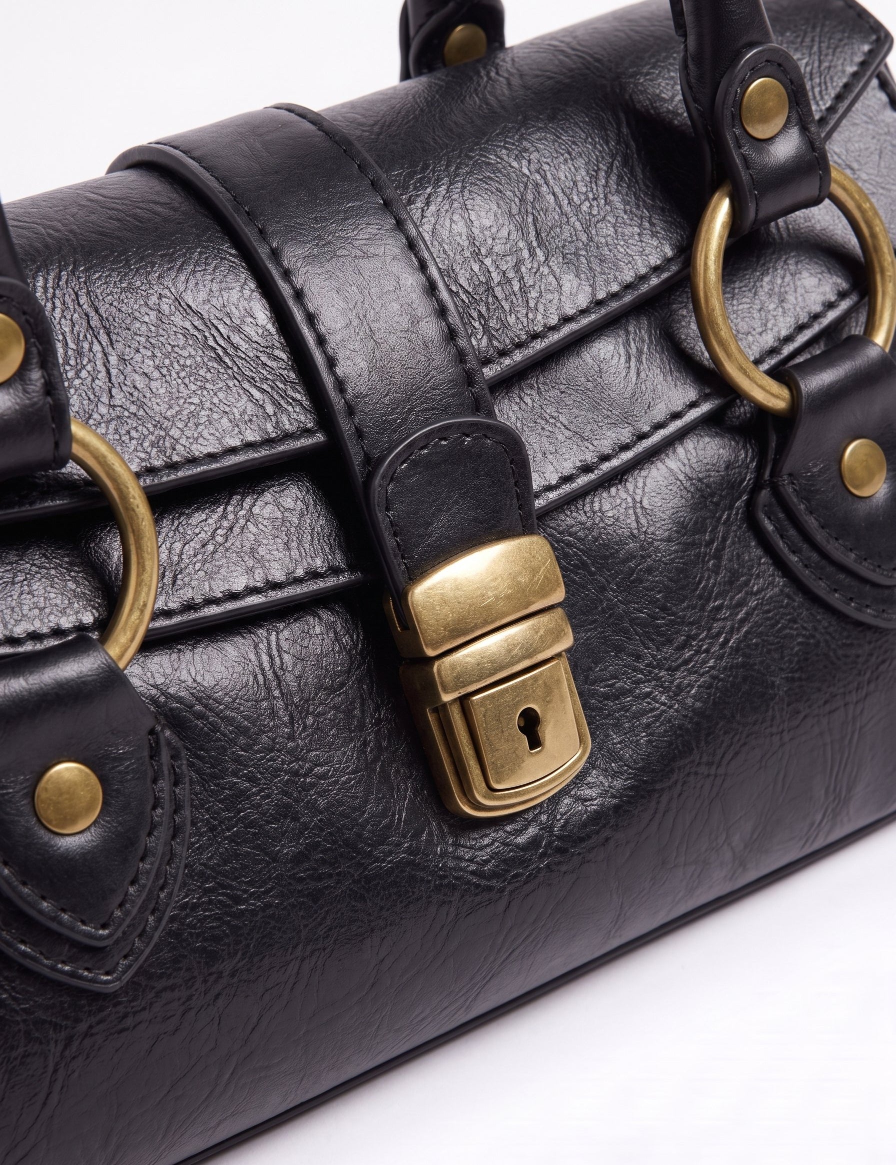 Borsa Baguette in cuoio - Nero | Da Simo