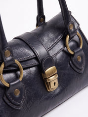 Borsa Baguette in cuoio - Blu | Da Simo