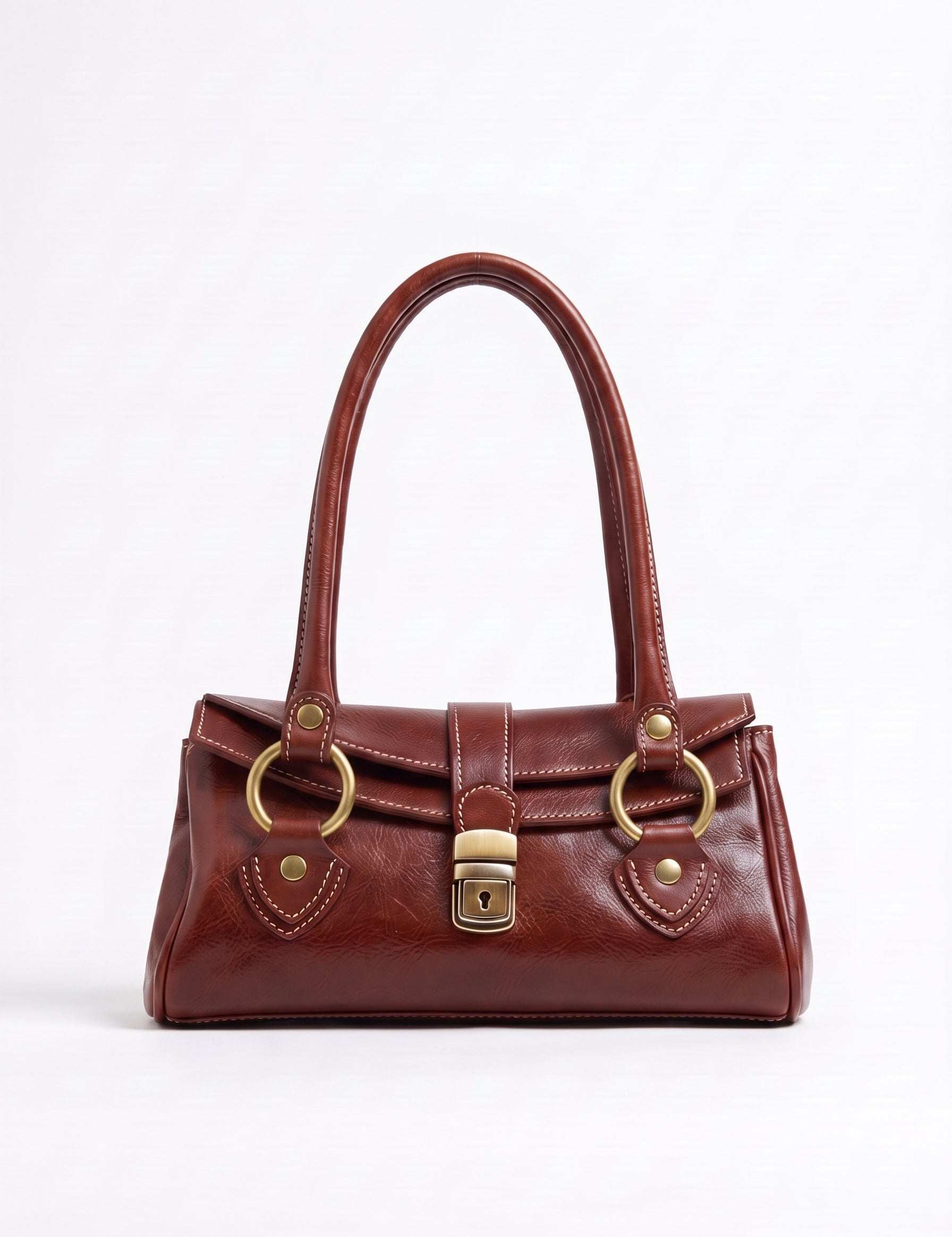 Borsa Baguette in cuoio - Marrone | Da Simo