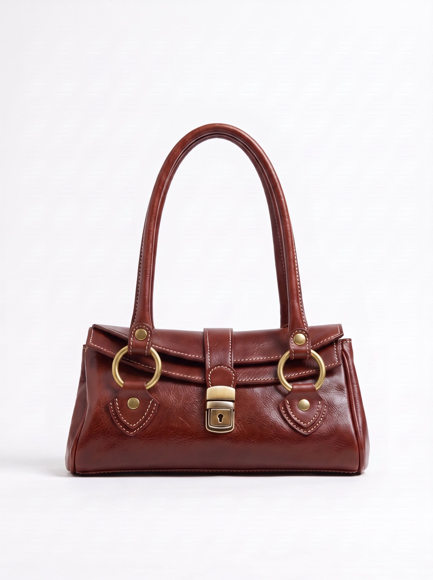 Borsa Baguette in cuoio - Marrone | Da Simo