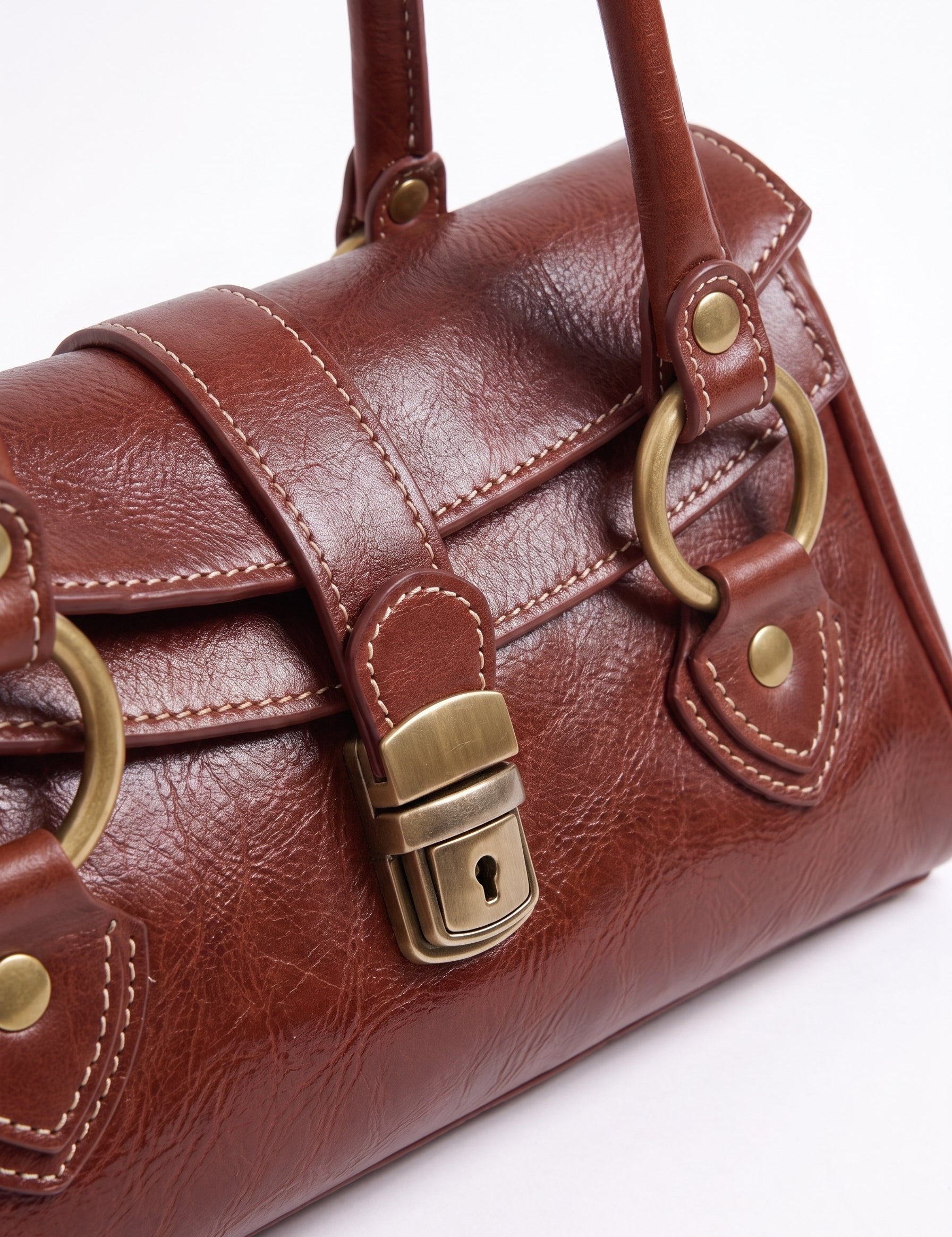 Borsa Baguette in cuoio - Marrone | Da Simo