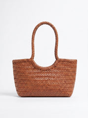 Borsa Paloma piccola in cuoio lavato e intrecciato - Cuoio | Da Simo