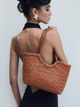 BORSA PALOMA PICCOLA IN CUOIO LAVATO E INTRECCIATO - CUOIO