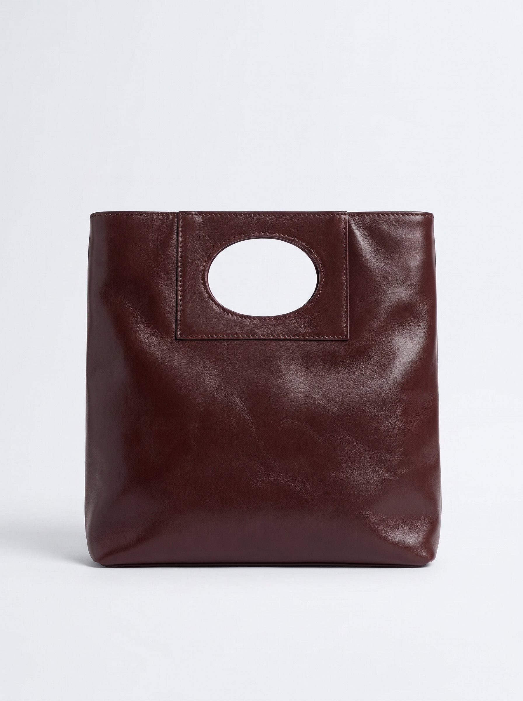 Borsa Patty in cuoio - Vino | Da Simo
