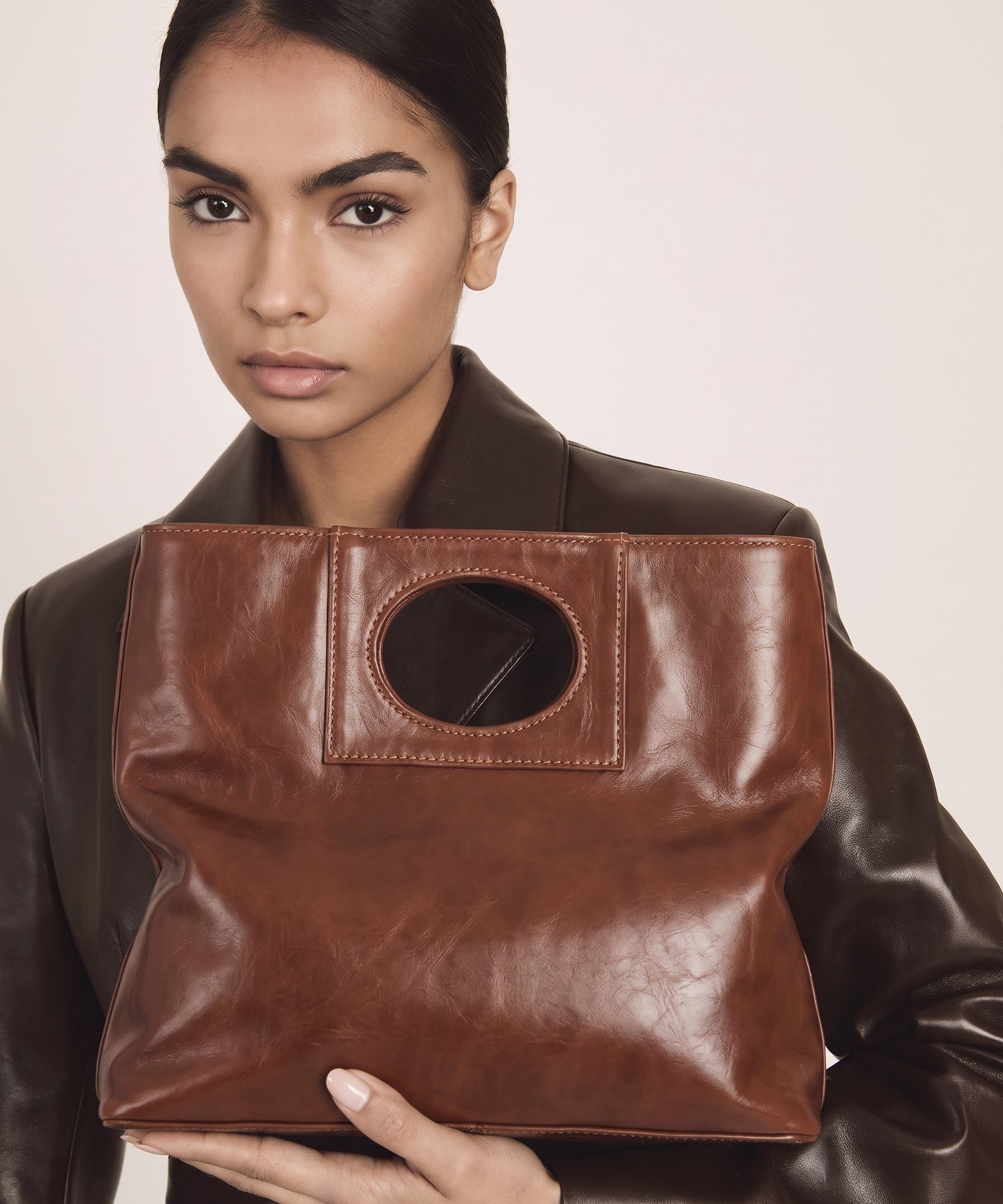 Borsa Patty in cuoio - Marrone | Da Simo