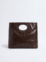 BORSA PATTY IN CUOIO - MORO