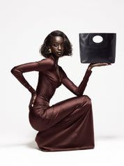 Borsa Patty in cuoio - Nero | Da Simo