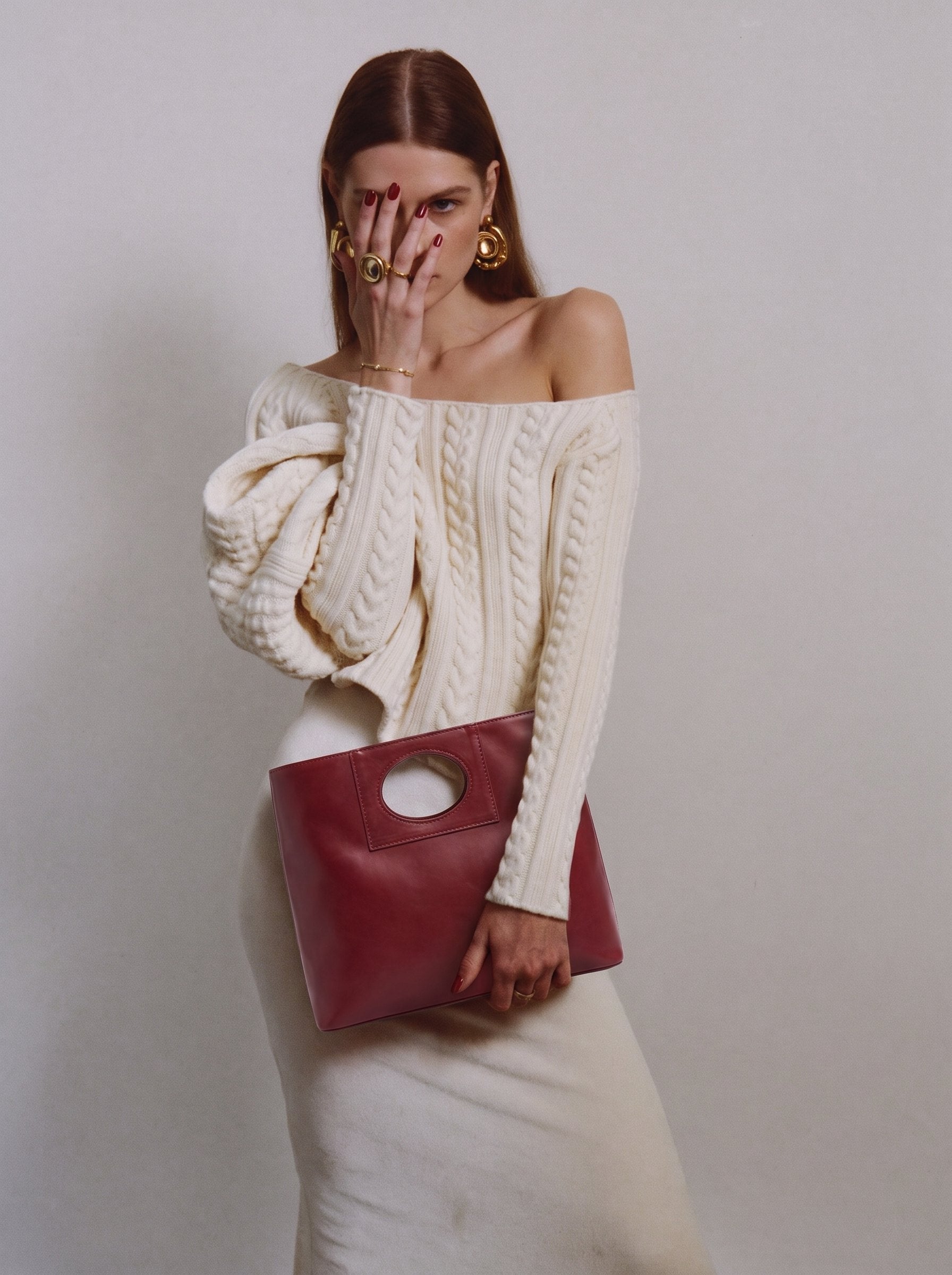 Borsa Patty in cuoio - Rosso | Da Simo