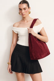 Borsa Sara in camoscio - Rosso | Da Simo