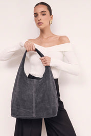 Borsa Sara in camoscio - Grigio | Da Simo
