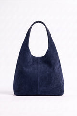 BORSA SARA IN CAMOSCIO - BLU